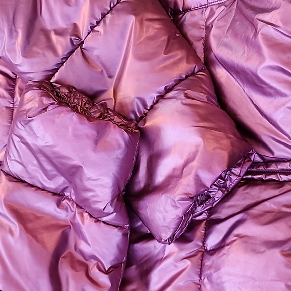 Converse Metallic Pink-Purple Nylon Girls Zip Puffer (12-13 yrs) L ,Pre-owned - Picture 10 of 10